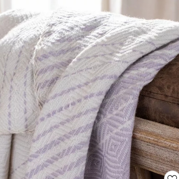 Kayra Throw Blanket - Purple/Beige - 50" x 60" - Picture 5 of 5